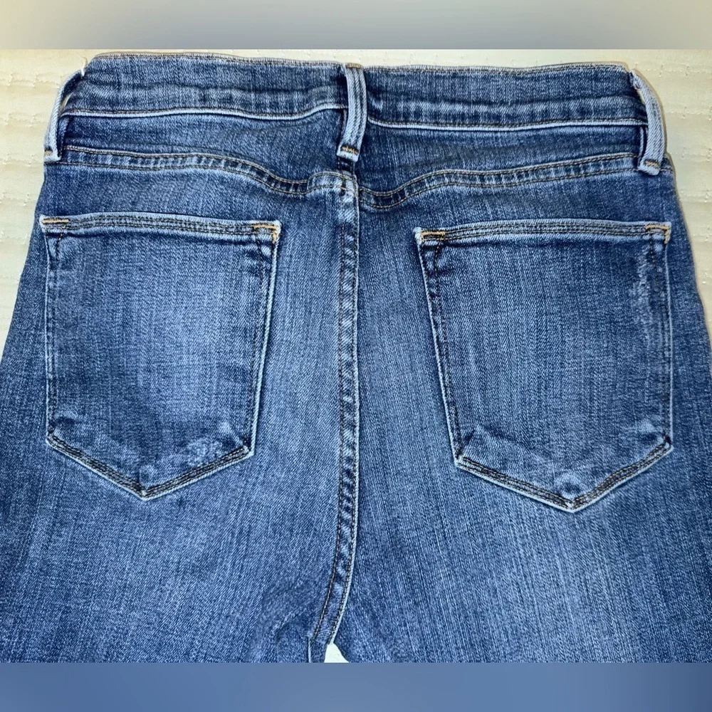Frame Denim Le High Straight Stagger Raw Hem Jeans in Orlena. Size 26 VGUC - Picture 13 of 15